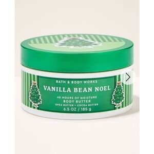 Bath & Body Works Vanilla Bean Noel Body Butter - Green and White